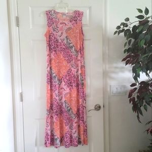 Impressions of California Maxi Dress Multicolor Paisley Pattern (Never Worn)